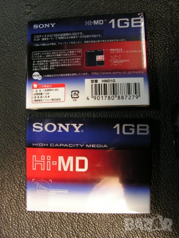 Blank Sony Hi-MD 1GB Media MiniDisc + Нормални MD Нови!, снимка 3 - Други - 39699439