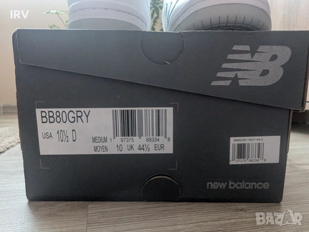 Кецове New Balance Bb80Gry 44.5, снимка 5 - Кецове - 53935948
