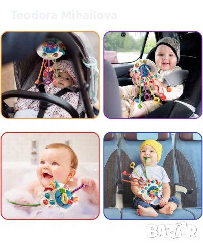  Монтесори бебешка сензорна играчка гризалка  бебе ранно развитие, снимка 6 - Дрънкалки и чесалки - 40363479