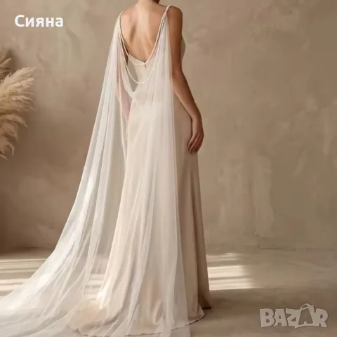 Бяло сватбено наметало