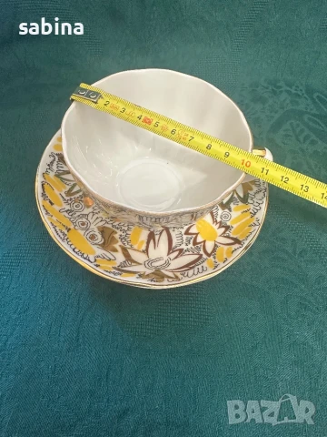 Руски порцелан - ЛФЗ “Золотые ромашки”-Златни маргаритки, снимка 7 - Колекции - 50717114