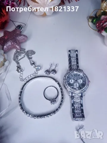 Дамски комплект часовник и бижута, снимка 5 - Бижутерийни комплекти - 48493092