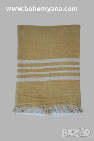 Одеяло лен и памук - горчица