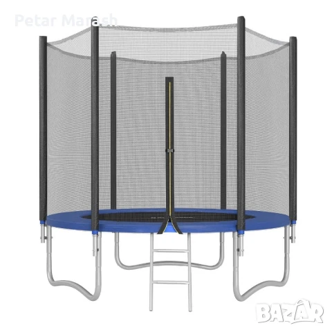 Детски батут с мрежа 244см с ПДОАРЪΚ LED Лампички – Подсилена конструкция и UV защита, снимка 8 - Други - 50985707