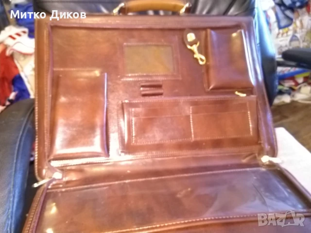 Мъжка чанта естествена кожа за ръка и през рамо маркова на Маркоболо 42х30х15см нова заключване, снимка 8 - Чанти - 51008882