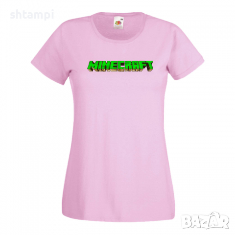 Дамска тениска Minecraft Logo 1 майнкрафт Minecraft,Игра,Забавление,подарък,Изненада,Рожден Ден., снимка 13 - Тениски - 36520955