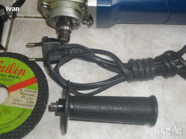 Technic-500 Вата-ф115мм-Ъглошлайф-Белгия/Германия-Отличен-С Диск и Дръжка, снимка 7 - Други инструменти - 36516863