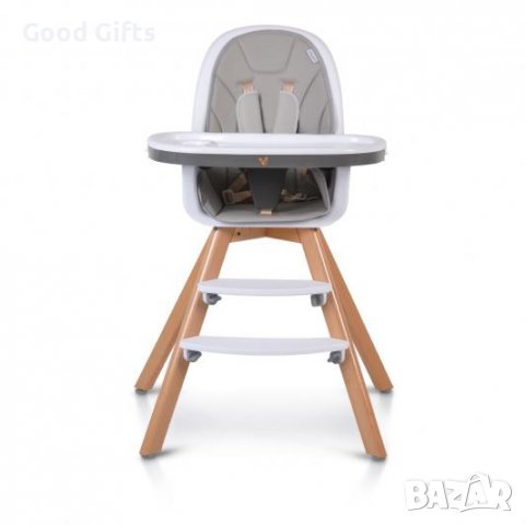 ДЕТСКИ ДЪРВЕН СТОЛ ЗА ХРАНЕНЕ HYGGE СИВ, снимка 2 - Други - 38600766