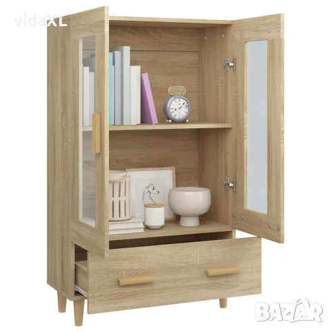 vidaXL Висок шкаф, сонома дъб, 70x31x115 см, инженерно дърво, снимка 4 - Бюфети - 56148110