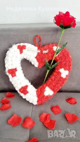 Сърце от вечни рози за Свети Валентин, снимка 3 - Романтични подаръци - 35448872