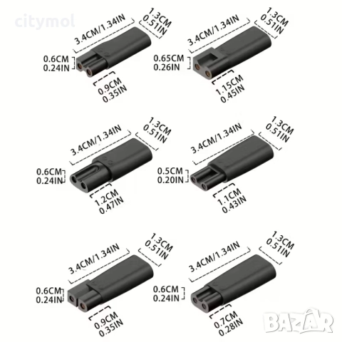 Адаптера за зареждане Type-C на електрически самобръсначки, YC - 05, снимка 5 - Машинки за подстригване - 52557804