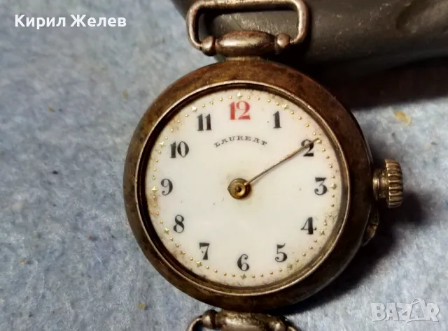 LAUREAT Стар СРЕБЪРЕН ДЖОБЕН ЧАСОВНИК СРЕБРО 800 ПРЕПРАВЕН на РЪЧЕН 48390, снимка 10 - Антикварни и старинни предмети - 48033838