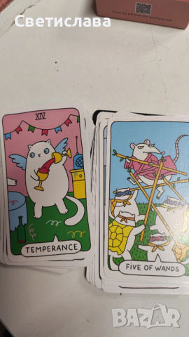 Карти Таро с Котки, снимка 6 - Карти за игра - 53098703