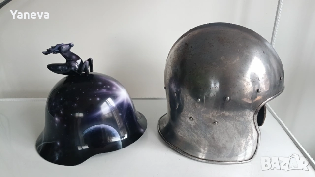 Рицарски, средновековен , шлем Барбута . , снимка 6 - Бойно оръжие - 53891157