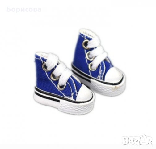 Обувки, кецове 3.5см за кукла, играчка, аксесоари за амигуруми, снимка 4 - Други - 34407002