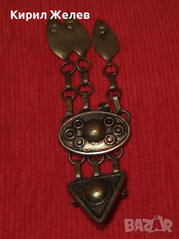СТАРА МЕДНА ПОСРЕБРЕНА ЗАБОДКА БРОШКА НАКИТ СТАРО ГРАДСКО ВЪЗРОЖДЕНСКО БИЖУ 10960, снимка 10 - Антикварни и старинни предмети - 30285761