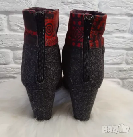  Desigual Corrasco номер 41   боти / обувки на ток от плат и кадифв , снимка 3 - Дамски боти - 49158090