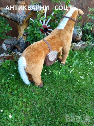 Стара Немска Голяма Плюшена Играчка Конче Тегло 5кг., снимка 2 - Антикварни и старинни предмети - 50554455
