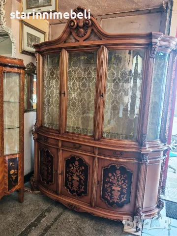 Изискана масивна витрина, снимка 5 - Секции и витрини - 56381948