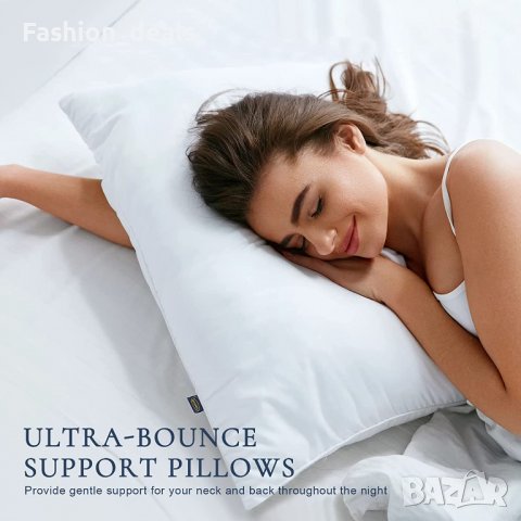 Нови MH 2 броя удобни възглавници с мек пълнеж за легло спане сън спалня, снимка 5 - Възглавници - 39605152