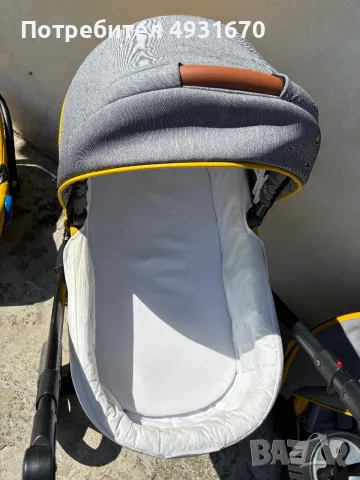 Количка 3 в 1 Krausman, Nexxo Yellow, снимка 9 - Детски колички - 56271155