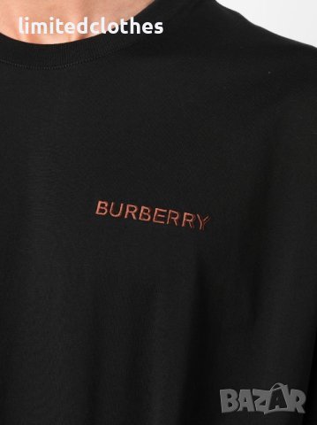 BURBERRY Black Magna TB Embroidered Logo Мъжка Тениска size M и XL, снимка 6 - Тениски - 40407987