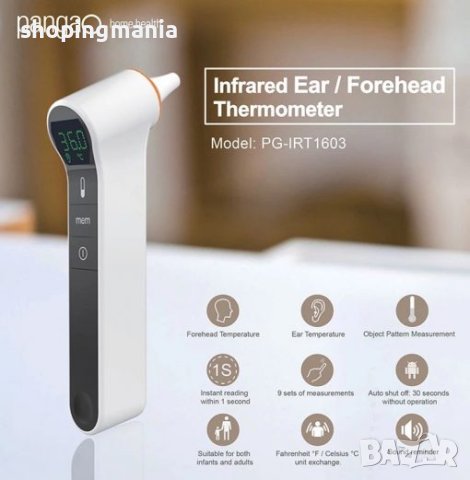 Беконтактен термометър EVOLU PG-IRT1603, снимка 2 - Други - 40647415