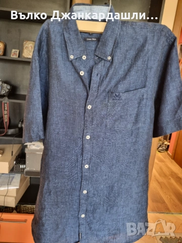 Мъжка ленена риза Jean Paul, размер L, снимка 7 - Ризи - 53151108