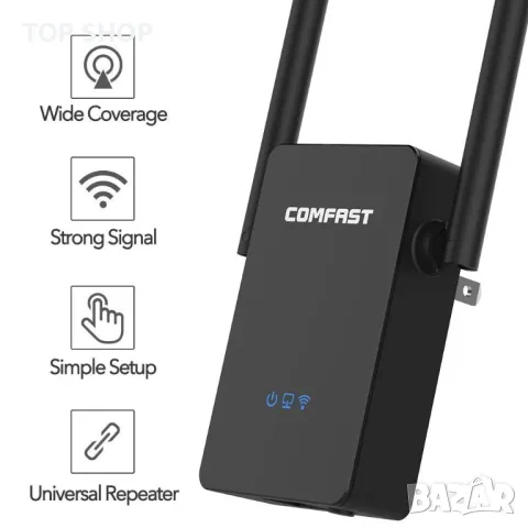 comfast cf-wr302s Оригинален 300mbps WiFi Range Extender Двойна антена Усилвател на WiFi сигнала, снимка 4 - Рутери - 49057890