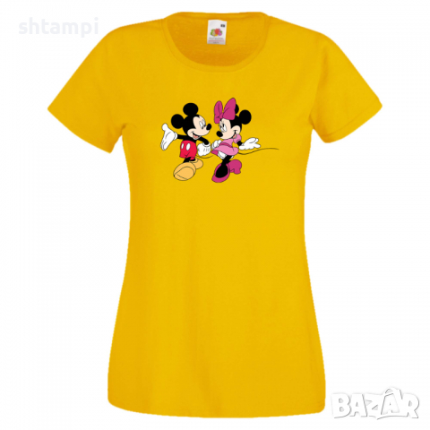 Дамска тениска Mickey & Minnie 6 Мини Маус,Микки Маус.Подарък,Изненада,, снимка 10 - Тениски - 36526252