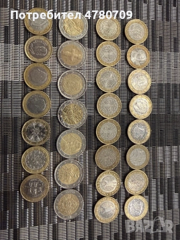 Монети от 1 и 2 Евро