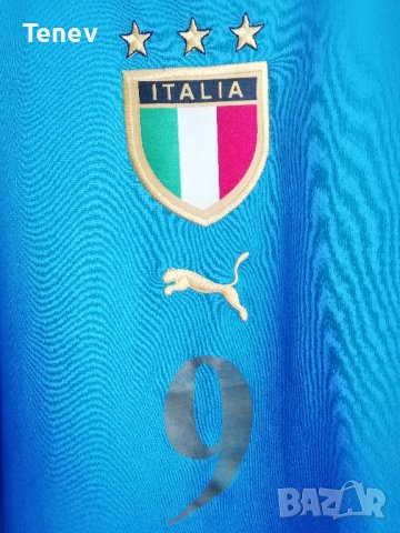 Italy Christian Bobo Vieri Puma оригинална фланелка тениска Италия XL 2004/2005, снимка 3 - Тениски - 38501816