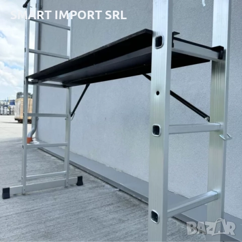 Многофункционална алуминиева стълба KMH0507A, скеле 2x7, снимка 2 - Железария - 52006518