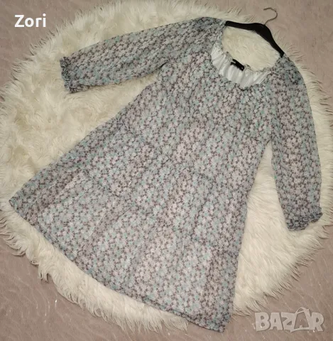 Рокля на волани от тюл с подплата, снимка 1