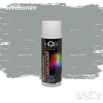 Акрилна спрей боя HQS RAL-9006 Сребърно 400мл., снимка 2 - Аксесоари и консумативи - 40095802