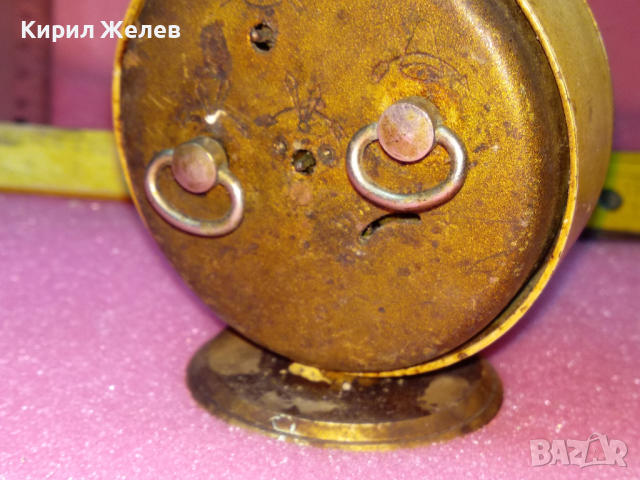 SLAVA MADE in USSR Стар КОЛЕКЦИОНЕРСКИ РУСКИ БУДИЛНИК МЕХАНИЧЕН НАСТОЛЕН ЧАСОВНИК СЛАВА СССР 36901, снимка 6 - Антикварни и старинни предмети - 44536598