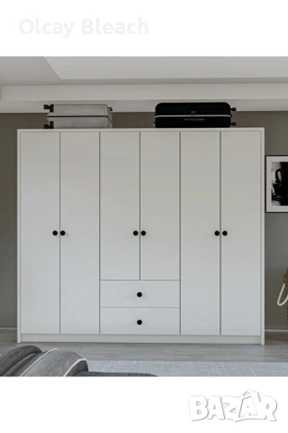 Гардероб METALIA GM-069 DELUX – 6 врати, 2 чекмеджета (възможна изработка по поръчка)