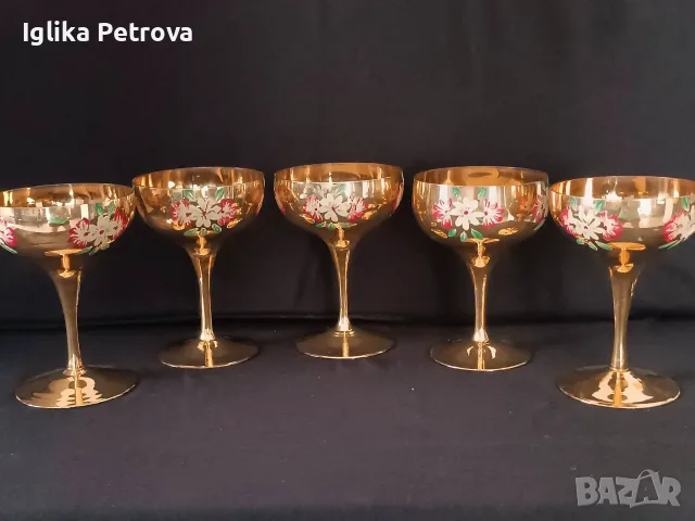 Ретро винтидж чаши на столче , снимка 8 - Антикварни и старинни предмети - 55869592