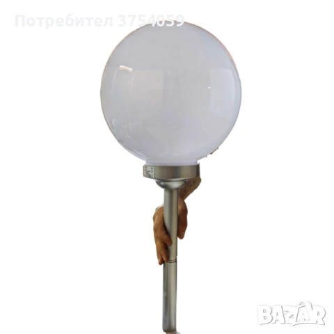 Соларна градинска лампа сфера BONETTI Ø30 см – автоматично осветление без кабели и сметки за ток, снимка 8 - Външни лампи - 53185145