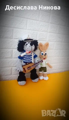 Вълкът от"Ну погоди"-ръчна изработка, снимка 3 - Плюшени играчки - 36918136