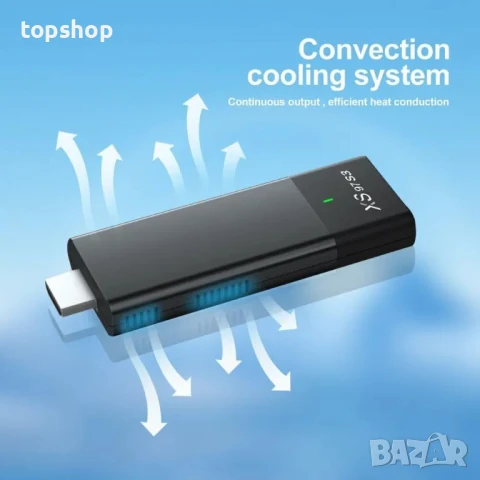 НОВ, НА БЪЛГАРСКИ DLMDL XS97 S3: 4K Ultra HD TV Stick с четириядрен процесор и двулентов WiFi..., снимка 6 - Плейъри, домашно кино, прожектори - 50501844