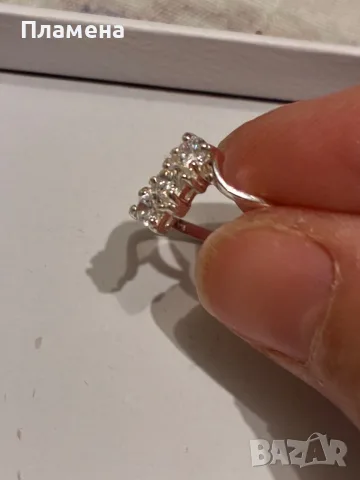 Пръстен сребро 925 цена 12€ нов с 3 циркония , снимка 2 - Пръстени - 56046755
