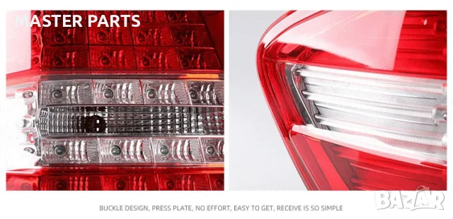 Диодни LED стопове за Mercedes ML W164 2006 2012 фейслифт AMG визия, снимка 6 - Части - 55739270