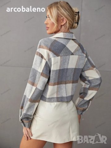 Дамско вълнено късо палто, 5цвята, снимка 3 - Якета - 39977405