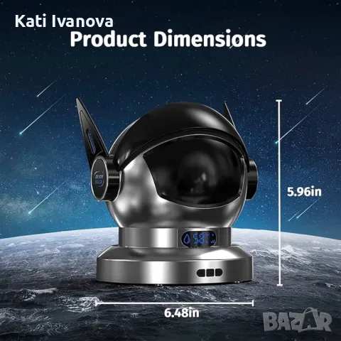  Дизайнерски GALAXY SOUTH T01 Space Design Ултразвуков ароматерапевтичен овлажнител розов, снимка 3 - Овлажнители и пречистватели за въздух - 48142876