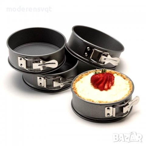 Комплект от 3 бр. кръгли форми за печене с падащо дъно