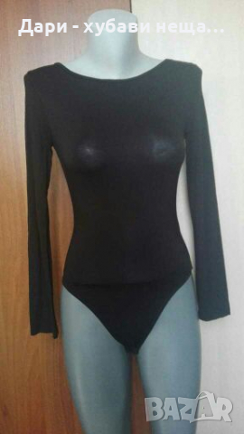 Черно боди с гол гръб🍀❤S,M❤🍀арт.4049