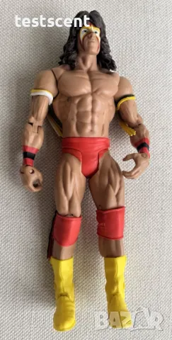 Екшън фигура WWE The Ultimate Warrior Mattel Basic WWF figure играчка Yellow, снимка 2 - Колекции - 49152507