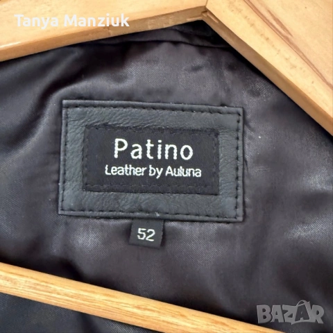 Ново мъжко черно сако Patino, естествена кожа, 52 номер, снимка 4 - Сака - 53896401