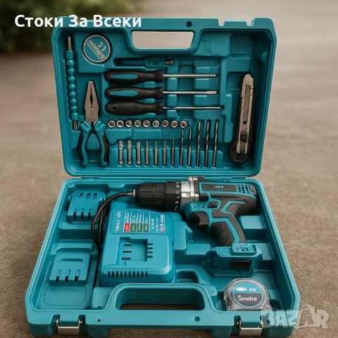 Комплект акумулаторен винтоверт 30 части , снимка 4 - Винтоверти - 50844649